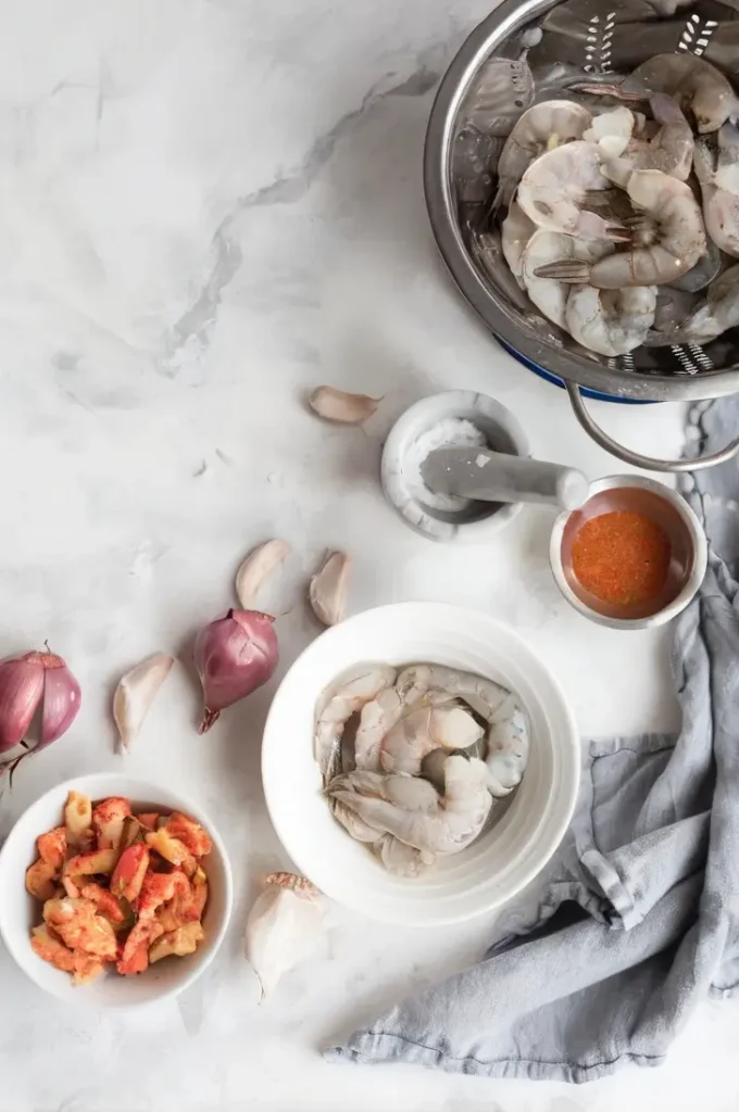 ingrediens of Seafood Bisque