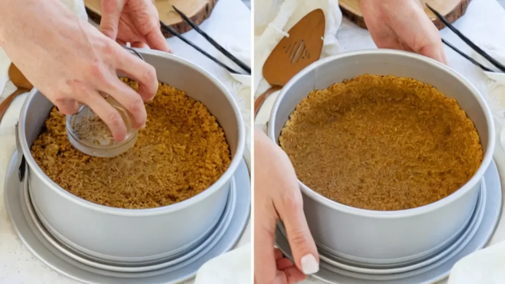  making the graham cracker crust.