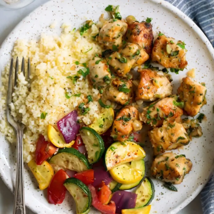 variation of Garlic Butter Chicken Bites