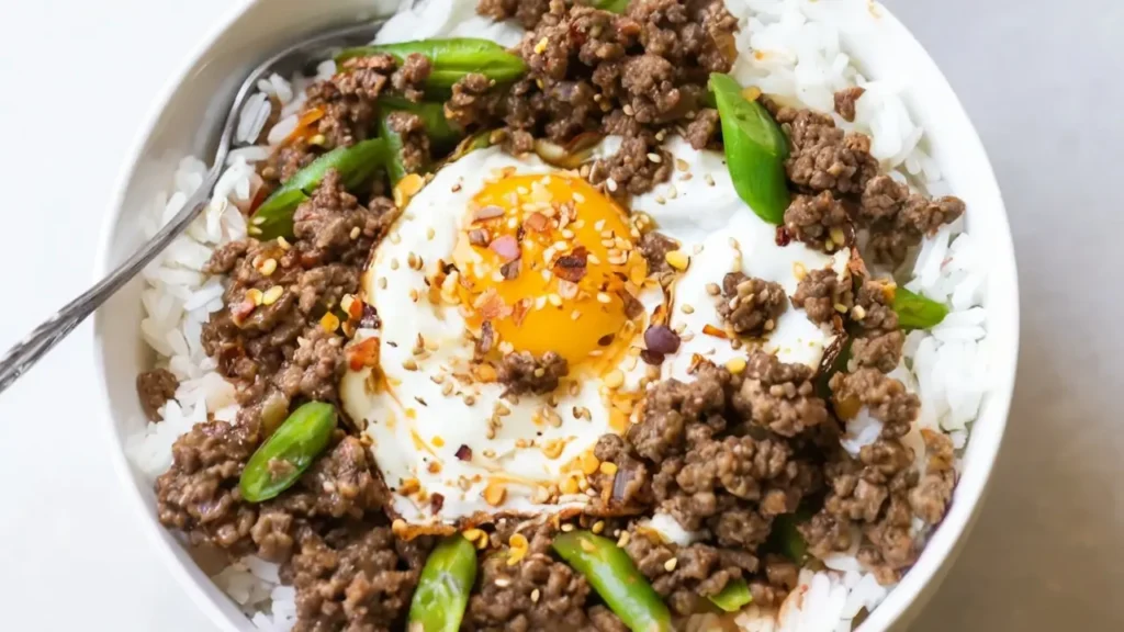 fresh KOREAN GROUND BEEF BOWL