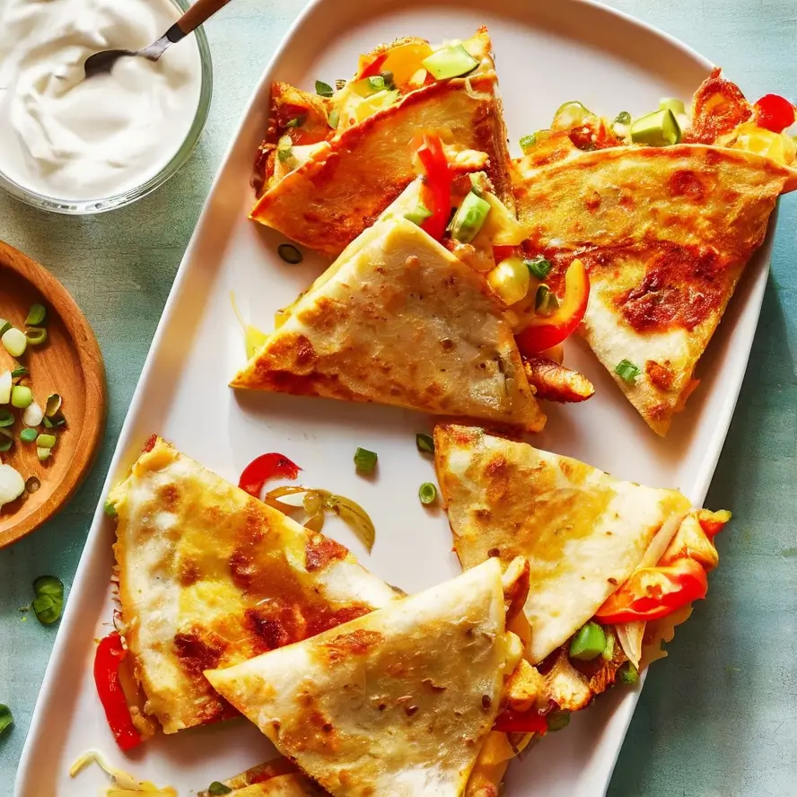 crunshy Mini Chicken Quesadillas