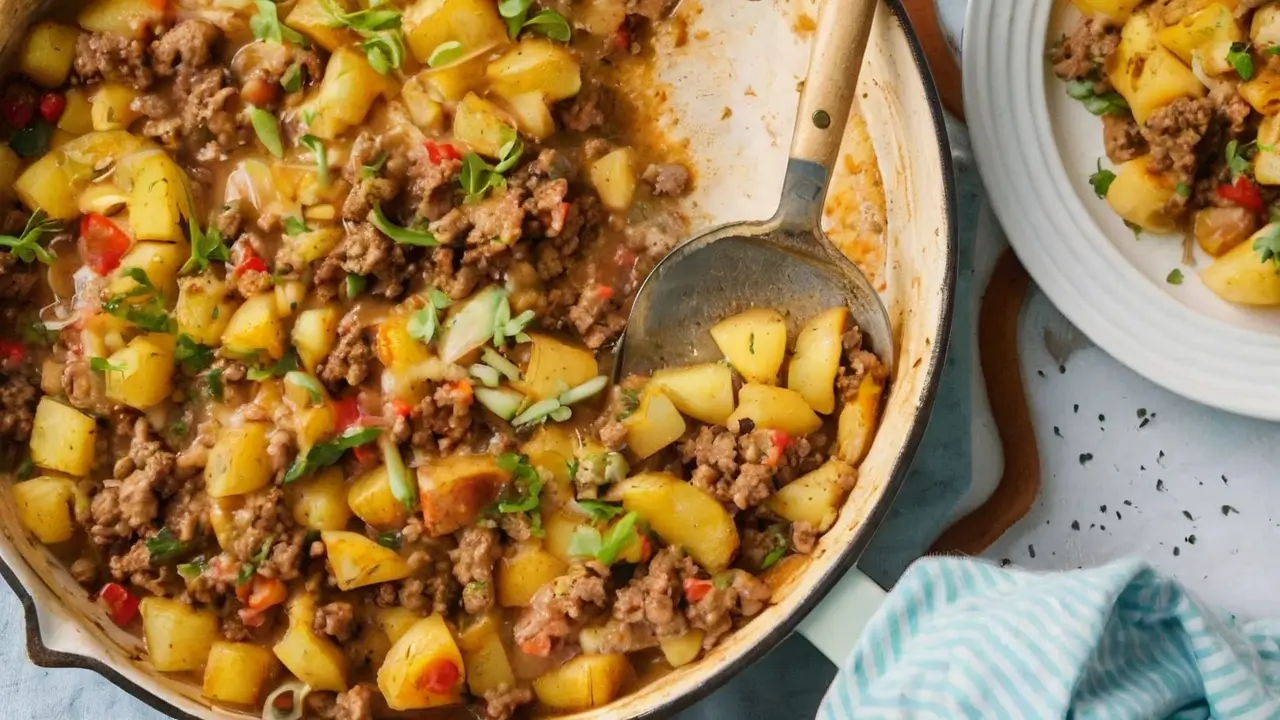 fresh ground beef and potatoes